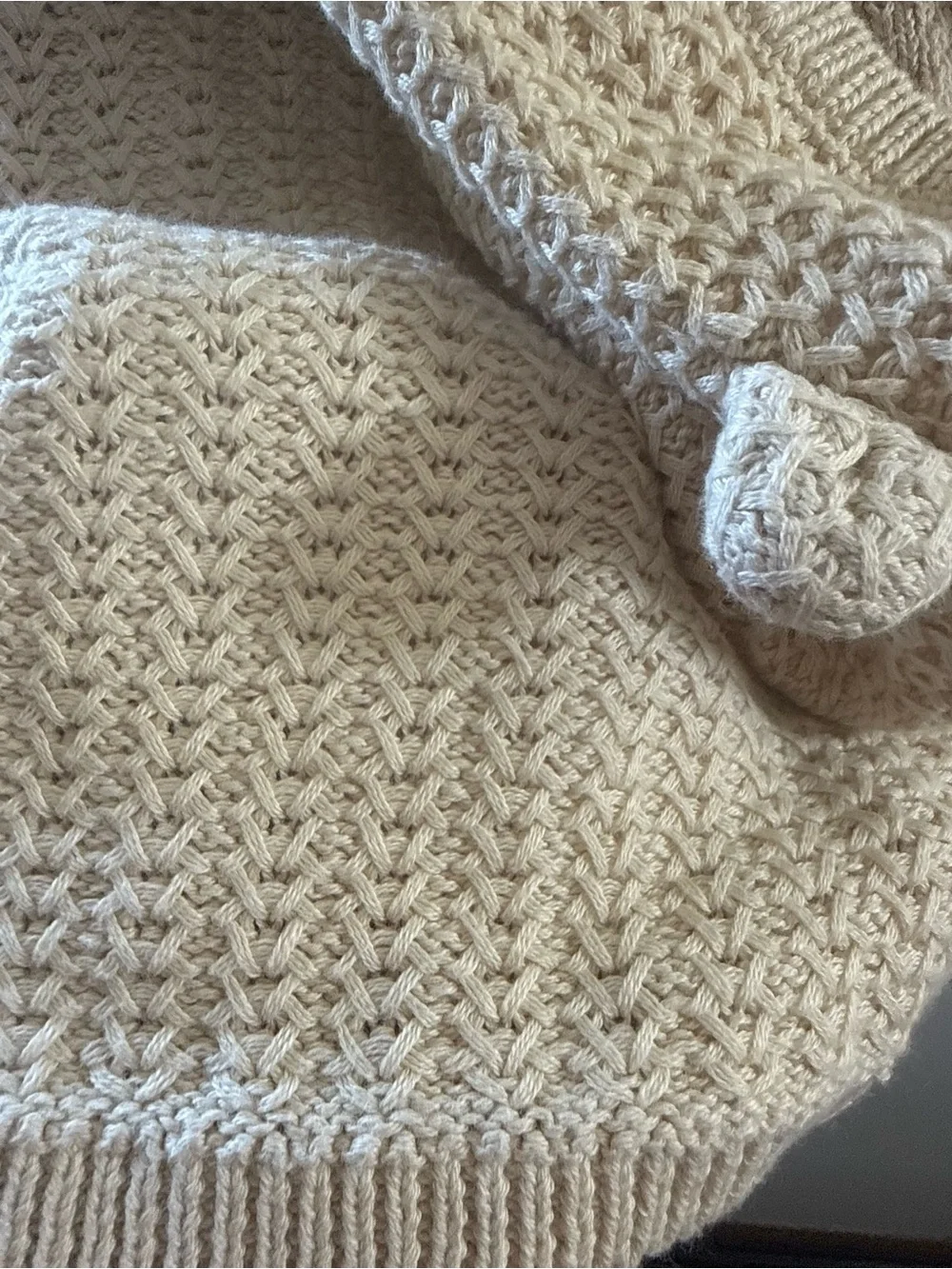 Tommy Bahama Cream Knit Hooded Baby Cardigan